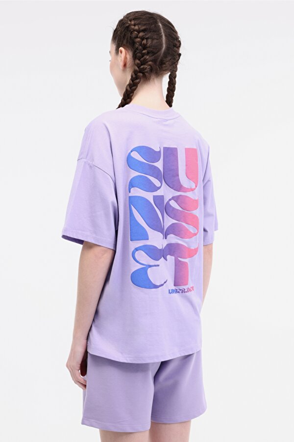 Lumberjack WL MOIRA 11F212 5FX Mor Kadın Kısa Kol T-Shirt