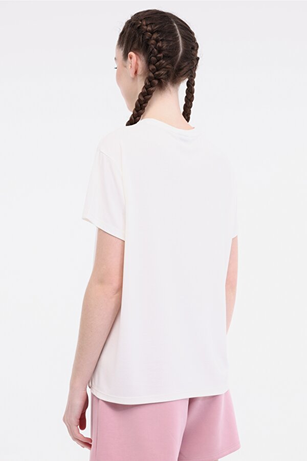 Lumberjack WL MIRUNA 11MS450 5FX Ekru Kadın Kısa Kol T-Shirt