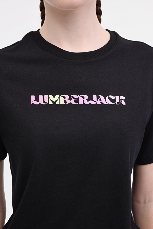 Lumberjack WL VENUS 11MD1052 5FX Siyah Kadın Kısa Kol T-Shirt