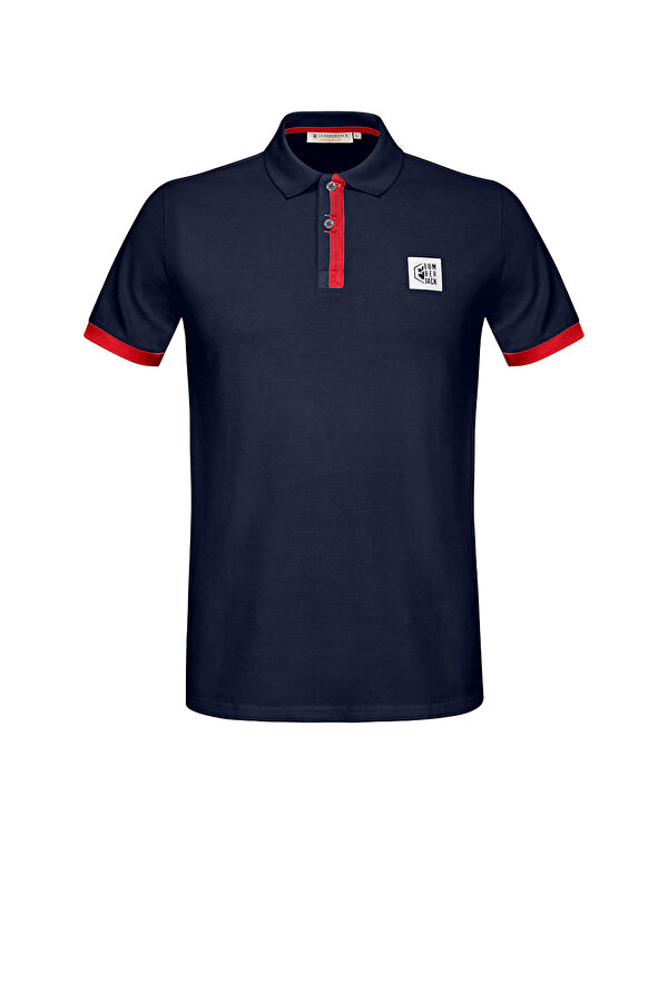Lumberjack BROCK POLO BOX LOGO SLIM NAVY BLUE Man Short Sleeve T-Shirt