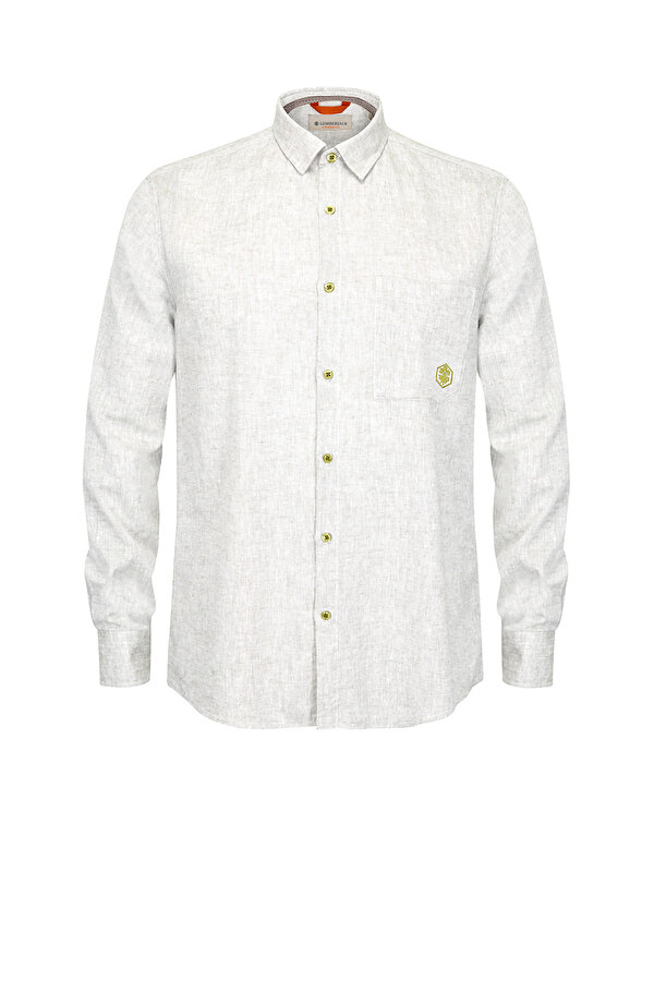 Lumberjack STRUMMER LINEN SHIRT OFF-WHITE Man Shirt