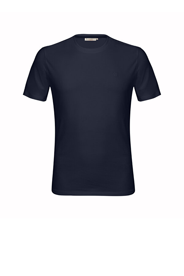 Lumberjack RODDY T-SHIRT SMALL LOGO NAVY BLUE Man Sleeve T-Sh