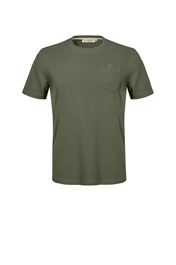Lumberjack GRIFFITH POCKET T-SHIRT S ARMY GREEN Man Sleeve T-Sh