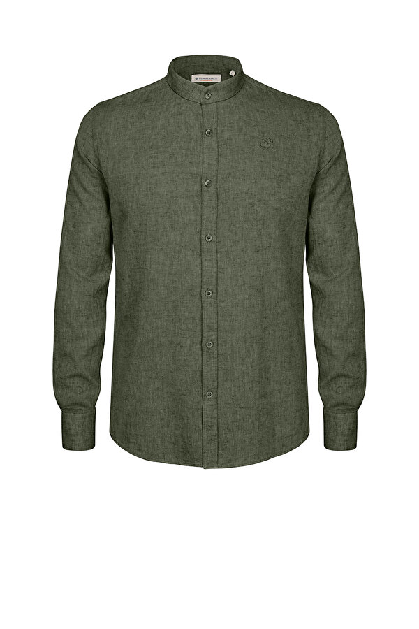 Lumberjack KOREAN COLLAR SHIRT LS ARMY GREEN Man Shirt