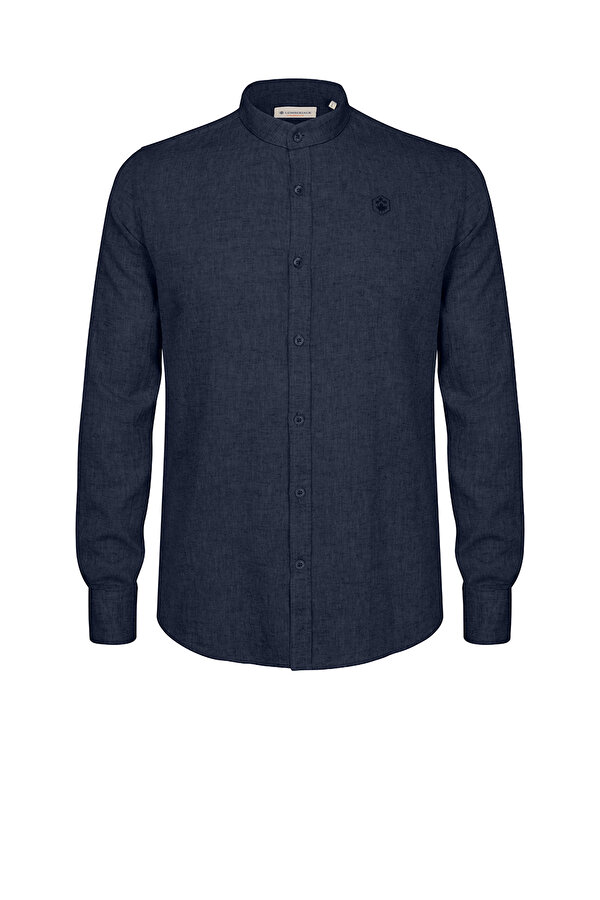 Lumberjack KOREAN COLLAR SHIRT LS NAVY BLUE Man Shirt