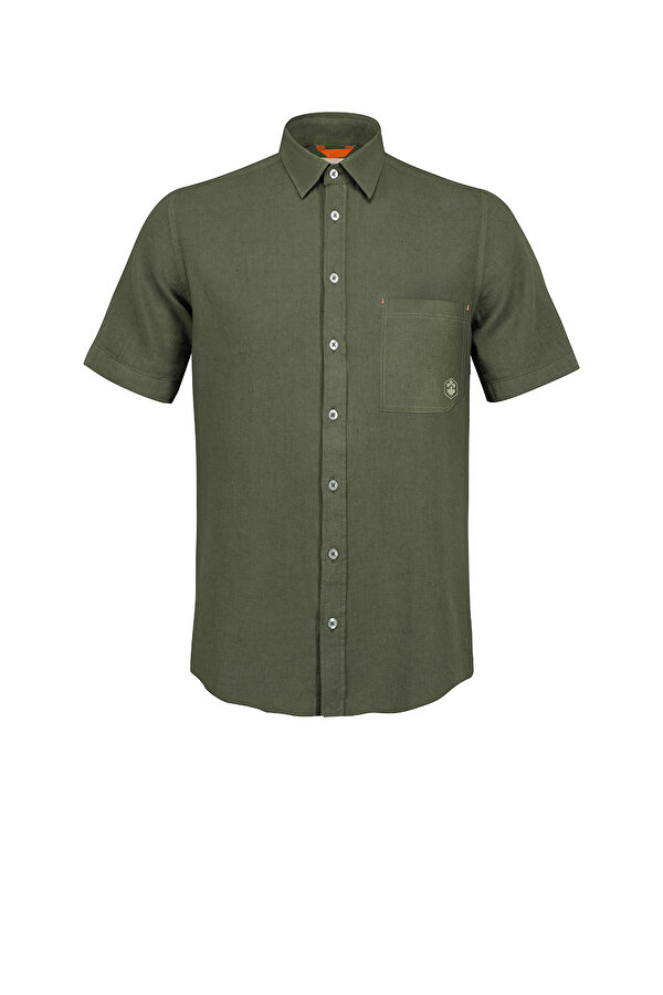 Lumberjack COLLINS SHIRT SS ARMY GREEN Man Shirt