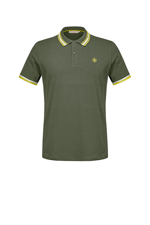 Lumberjack CHUCK POLO SLIM FIT SS ARMY GREEN Man Short Sleeve T-Shirt
