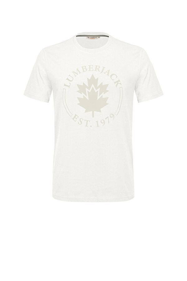 Lumberjack CLASSIC T-SHIRT PRINTED L OFF-WHITE Man Sleeve T-Sh