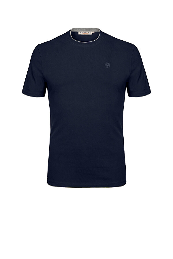 Lumberjack JARRET T-SHIRT PIQUET STR NAVY BLUE Man Sleeve T-Sh