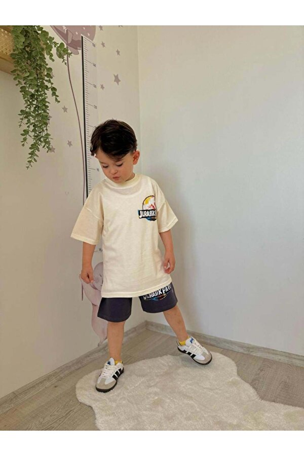 Miniko Kids ERKEK ÇOCUK JURASSİC PARK PAMUK ŞORTLU TAKIM