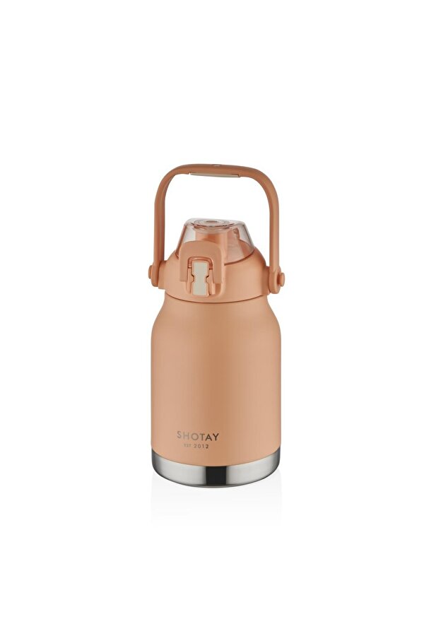 Shotay Çelik Termos Matara Phone Holder 1000Ml Somon