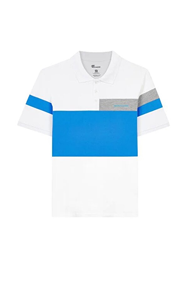 Skechers Polo Shirt M Short Sleeve Beyaz Erkek Kısa Kol T-Shirt
