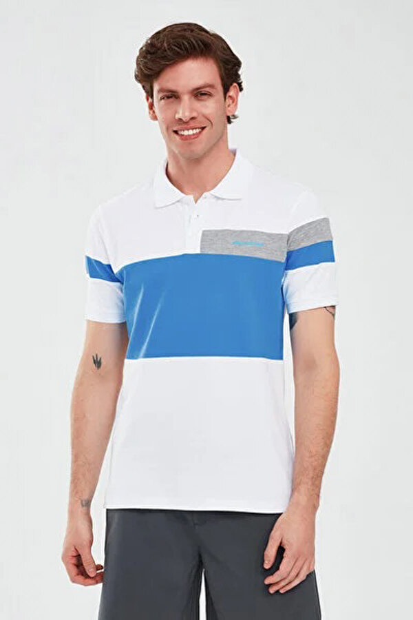 Skechers Polo Shirt M Short Sleeve Beyaz Erkek Kısa Kol T-Shirt