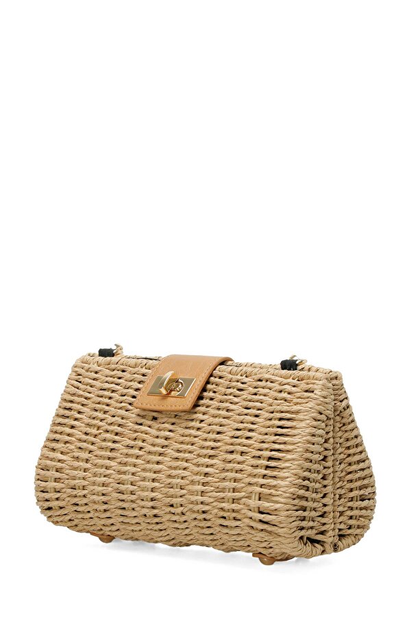 Butigo HASIR KUTU CPRZ 5FX EKRU MULTI Kadın Çapraz Çanta