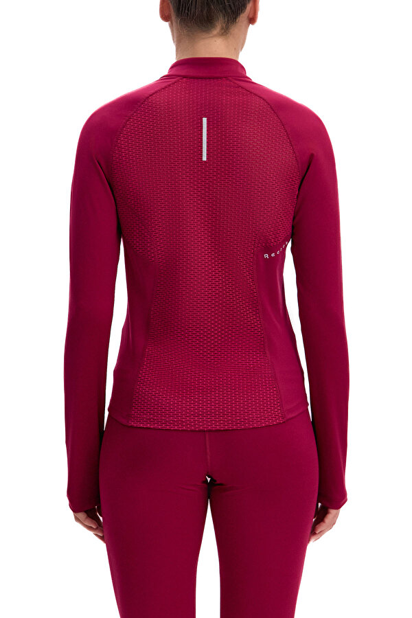 Reebok Running 1/4 Zip Фуксия Женщина Джемпер