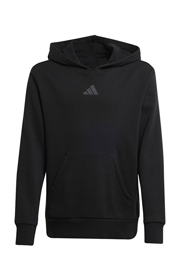 adidas J SMI HOODIE        BLACK Siyah Unisex Çocuk Sweatshirt