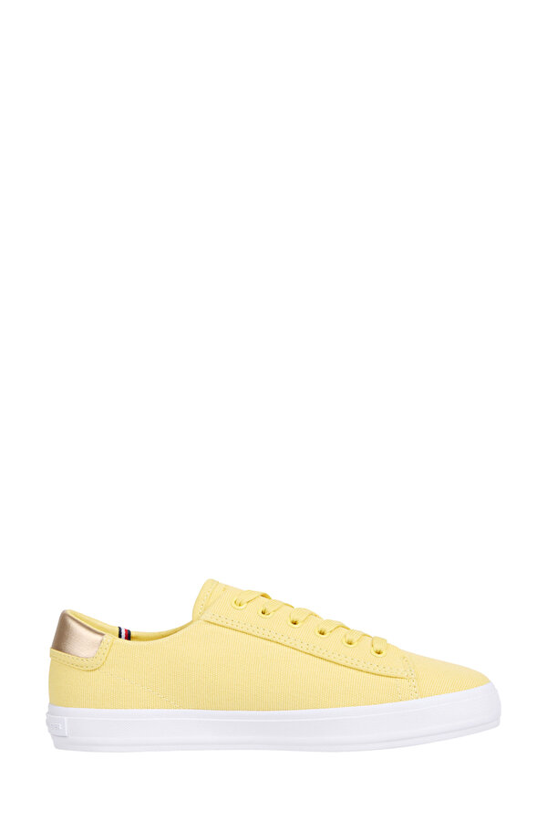 Tommy Hilfiger VULC CANVAS LACE UP SNEAK Sarı Kadın Sneaker