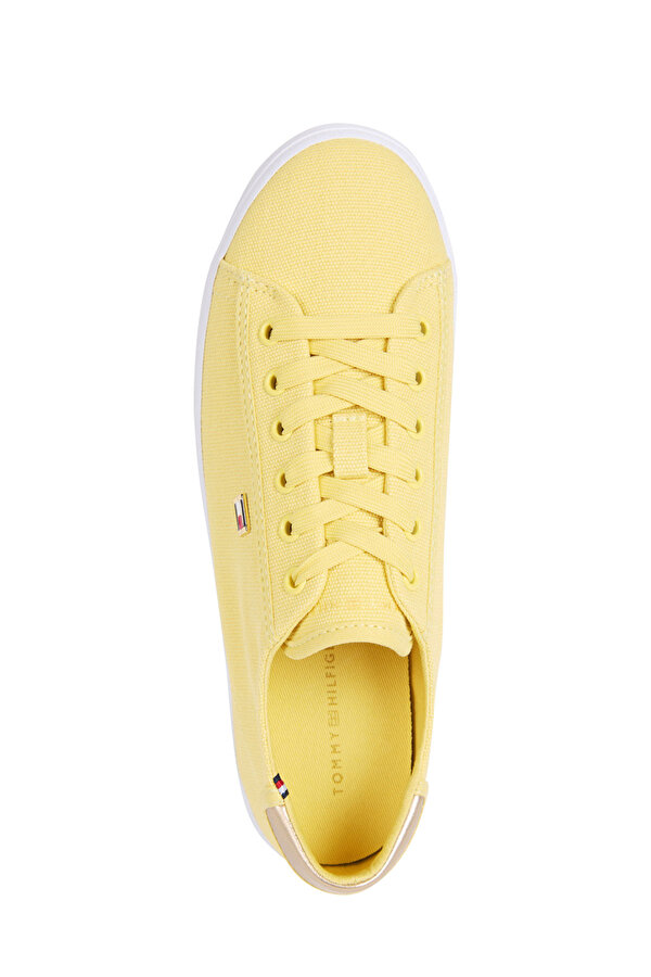 Tommy Hilfiger VULC CANVAS LACE UP SNEAK Sarı Kadın Sneaker