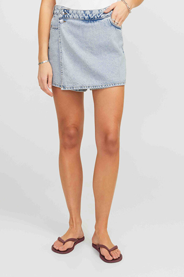 Jjxx JXGRETA HW DENIM SKORT DN Mavi Kadın Şort