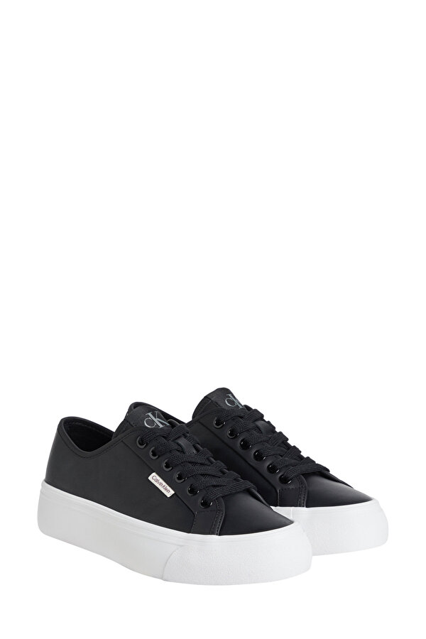 VULC FLATF LACE UP LTH CK Siyah Kadın Sneaker - Görsel 3