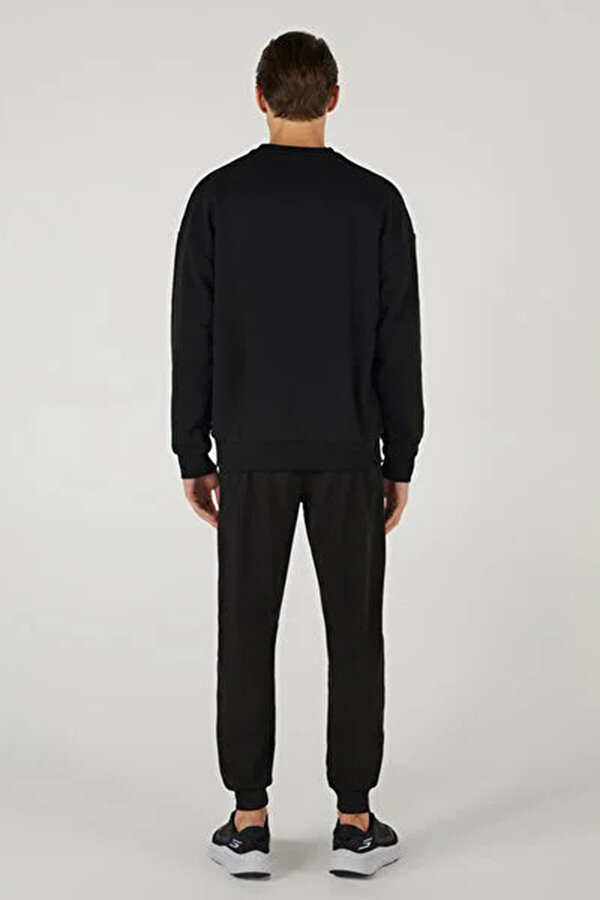 Skechers M Essential Crewneck Swea Siyah Erkek Sweatshirt