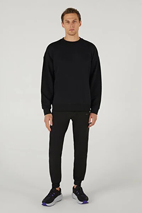 Skechers M Essential Crewneck Swea Siyah Erkek Sweatshirt