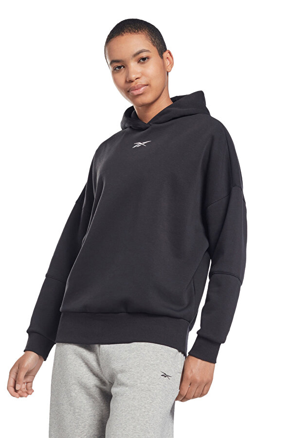Reebok Lux Oversized Hoodie Черный Женщина Толстовка С Капюшоном