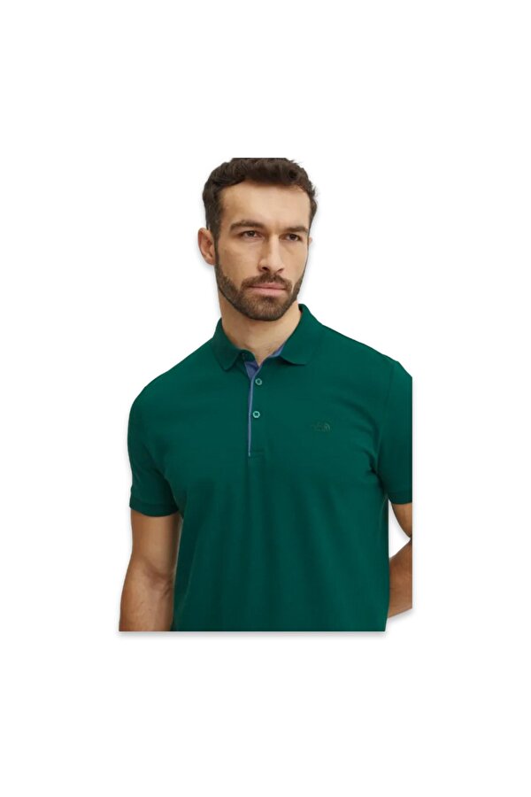 The North Face Nf0A8C1N M Premium Slim Polo Yeşil Erkek T-Shirt
