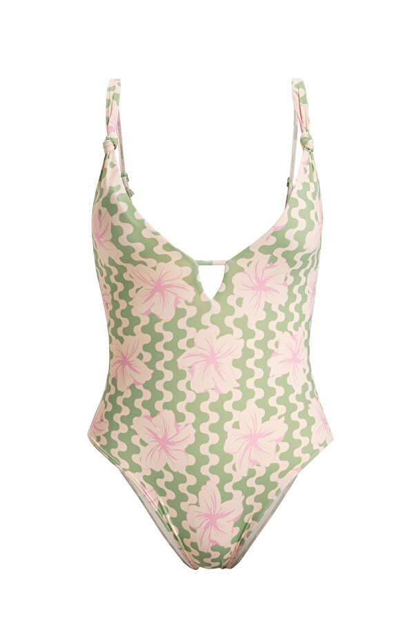 Roxy HIBISCUS DAZE ONE PIECE PASTEL YESIL Kadın Mayo