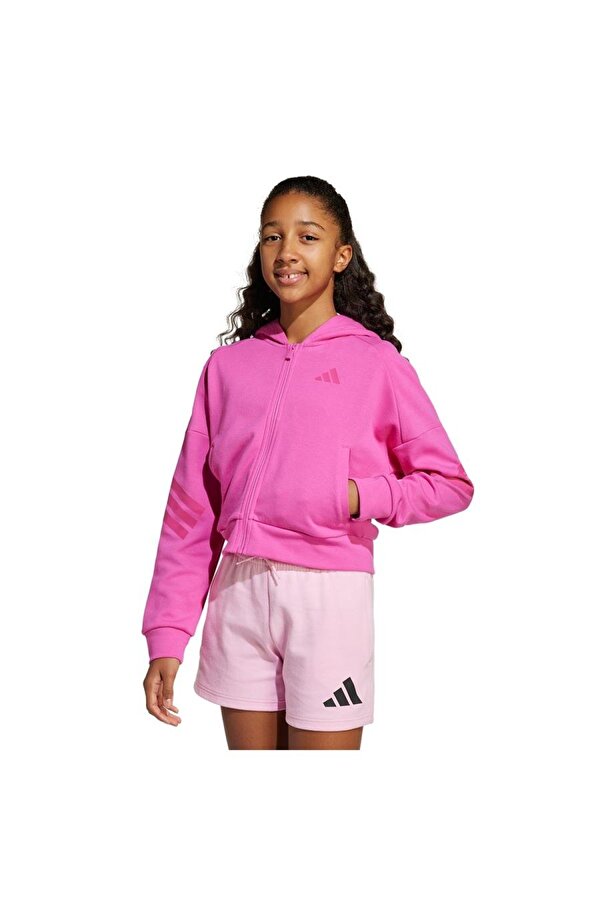 adidas Çocuk  Pembe  KAPŞONLU CEKET JG FI 3S FZ JJ4849