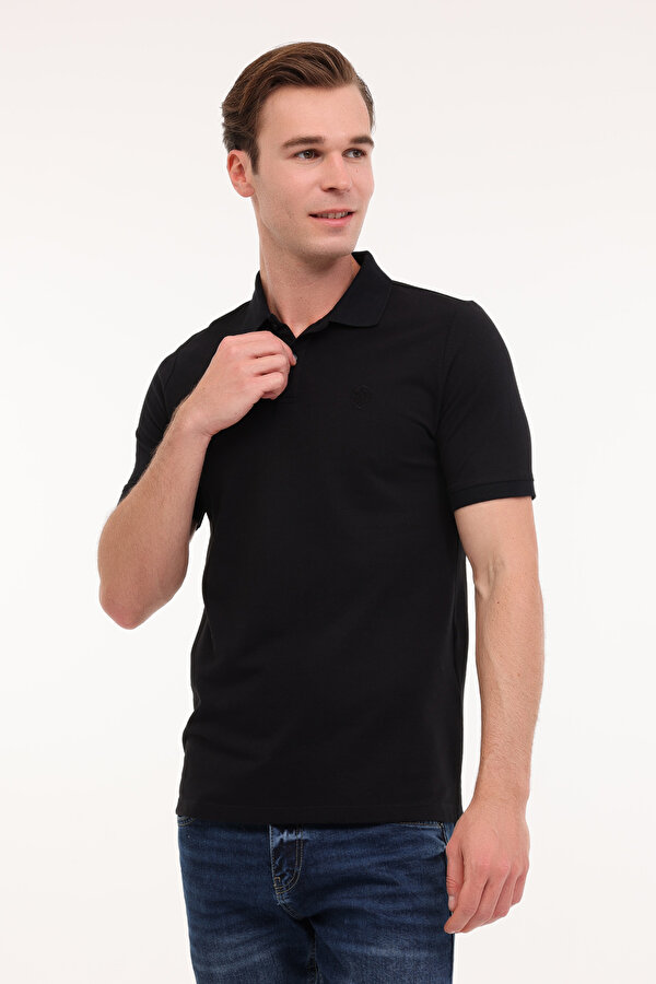 Lumberjack MB CT953 POLO T-SH 5FX Siyah Erkek Kısa Kol T-Shirt