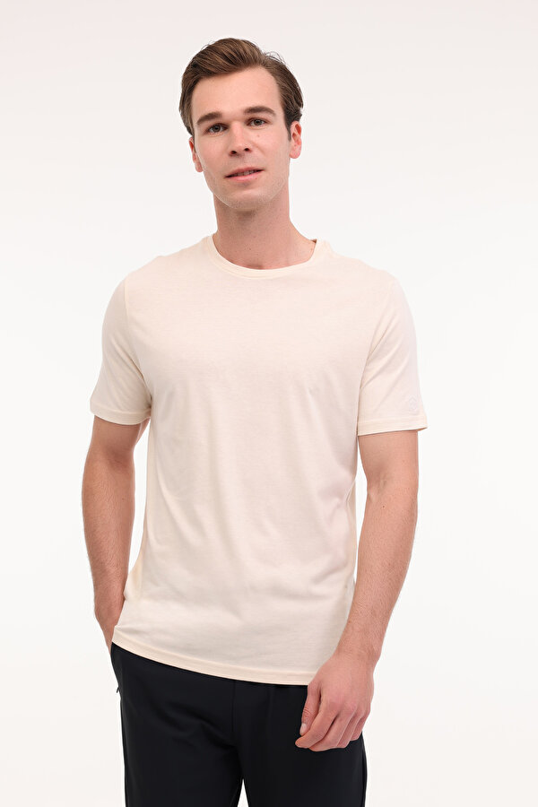 Lumberjack MB CT110 PM C NK T-SH 5FX BEIGE Man Sleeve T-Sh
