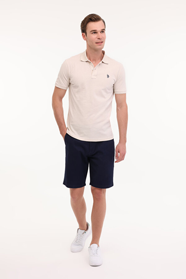 U.S. Polo Assn. GTP04IY025 Taş Rengi Erkek Kısa Kol T-Shirt