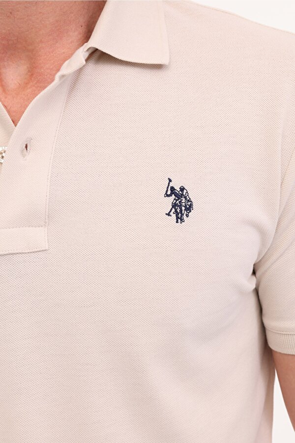 U.S. Polo Assn. GTP04IY025 Taş Rengi Erkek Kısa Kol T-Shirt