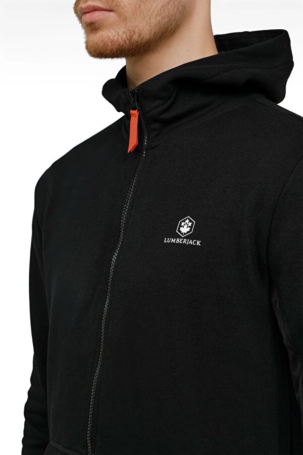 Lumberjack M-Cg559 Escape Full Zip H Черный Мужчина Толстовка На Молнии