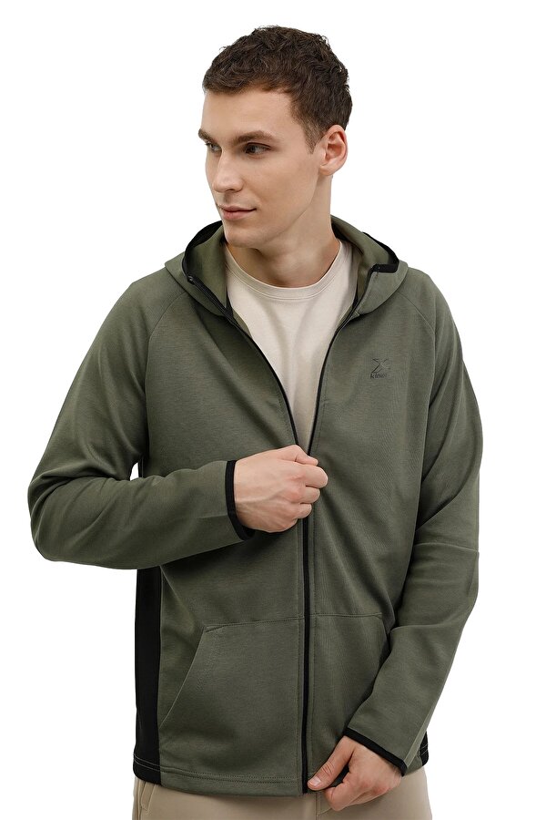 Kinetix M-Alfie Full Zip Hoodie 2 Хаки Мужчина Толстовка На Молнии