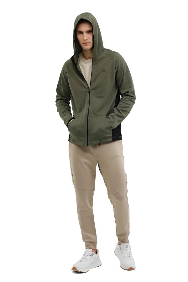 Kinetix M-Alfie Full Zip Hoodie 2 Хаки Мужчина Толстовка На Молнии