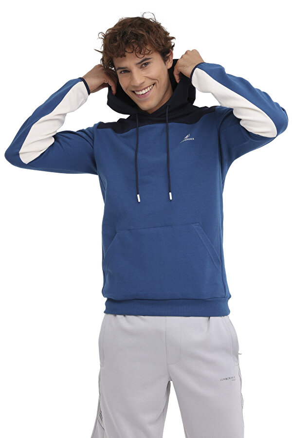 Lumberjack M-Cg505 Denver Hoodie 2Pr Голубой 008 Мужчина Толстовка С Капюшоном