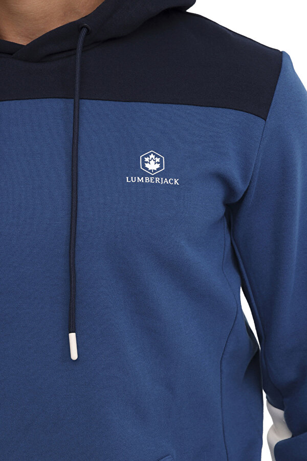 Lumberjack M-Cg505 Denver Hoodie 2Pr Голубой 008 Мужчина Толстовка С Капюшоном