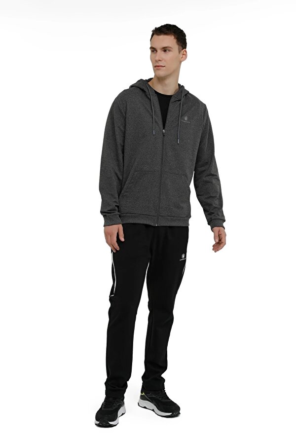 Lumberjack M-Sn72 Basic Full Zip Hoo Anthracite Melange Man Single Top