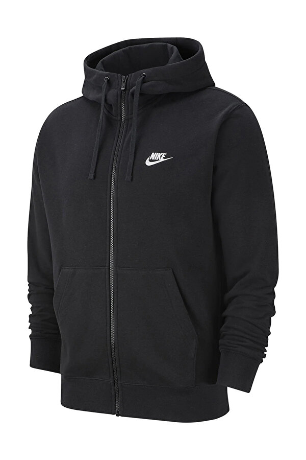 Nike M Nsw Club Hoodie Fz Ft Черный Мужчина Толстовка На Молнии