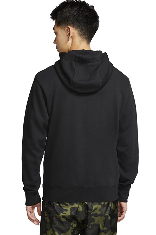Nike M Nsw Club Hoodie Fz Ft Черный Мужчина Толстовка На Молнии