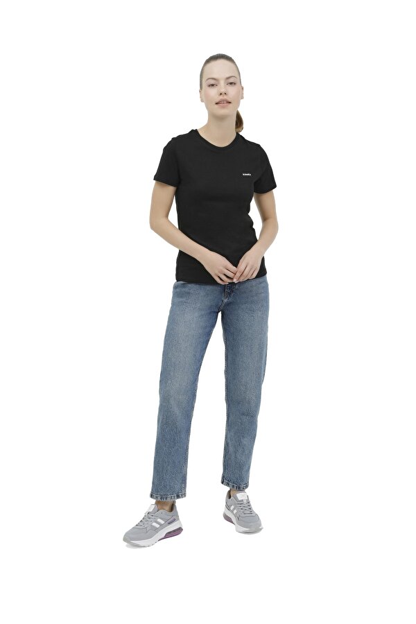 Kinetix W-SN226 BASIC C NECK T-SH BLACK Woman 054