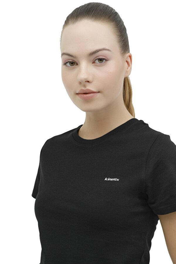 Kinetix W-SN226 BASIC C NECK T-SH BLACK Woman 054