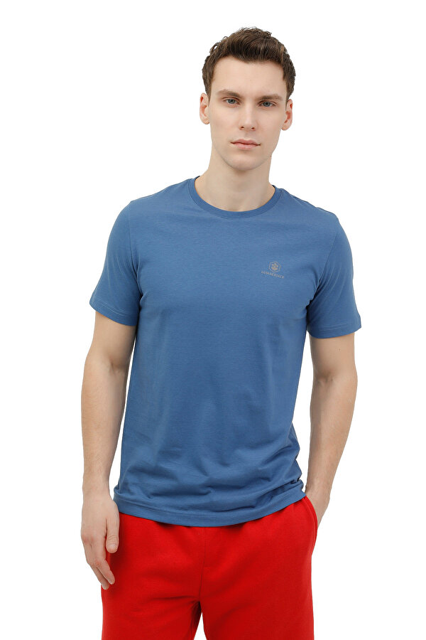 Lumberjack M-CT102 BSC C NK T-SH 3FX AIRFORCE BLUE Man 054