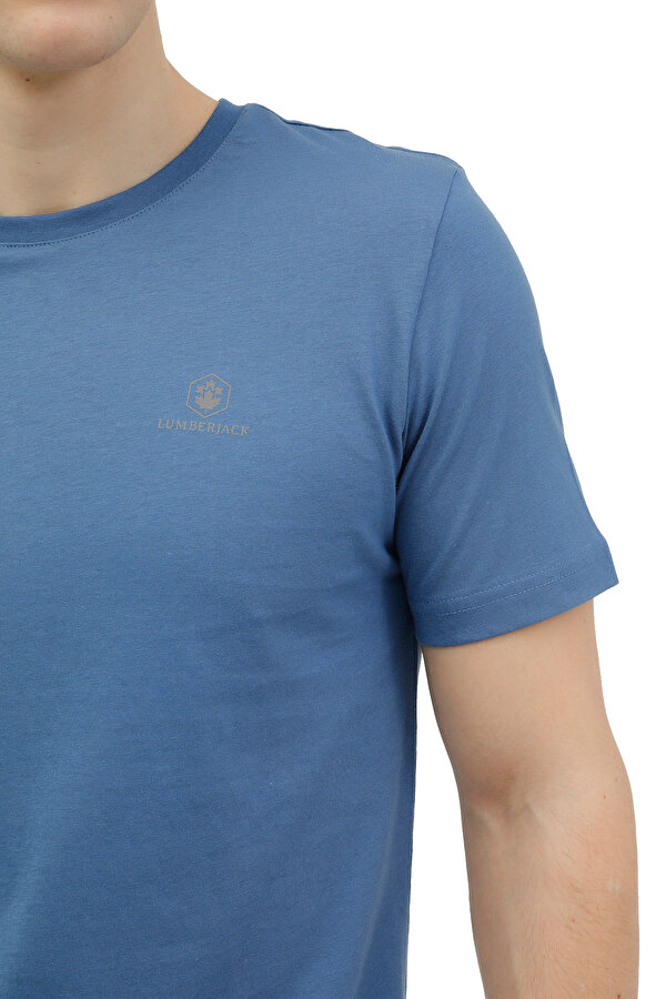 Lumberjack M-CT102 BSC C NK T-SH 3FX AIRFORCE BLUE Man 054