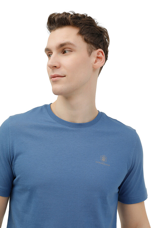 Lumberjack M-CT102 BSC C NK T-SH 3FX AIRFORCE BLUE Man 054