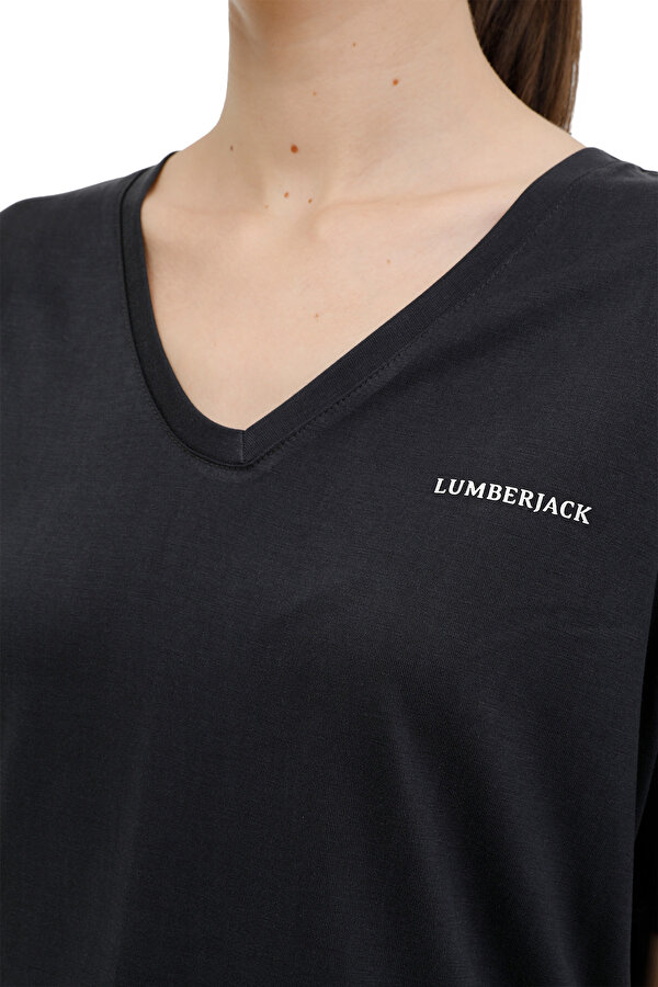 Lumberjack Wl  Cindy 11Ck925 3Fx Черный Женщина Футболка