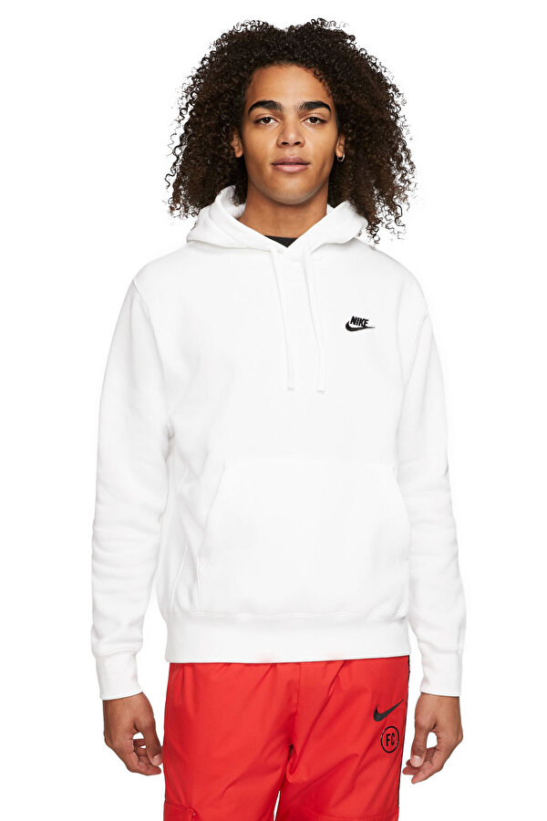 Nike M Nsw Club Hoodie Po Bb Белый Мужчина Толстовка С Капюшоном