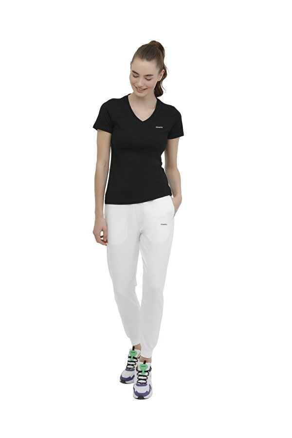 Kinetix Wb V Neck 11Sn227 4Fx Черный Женщина Футболка
